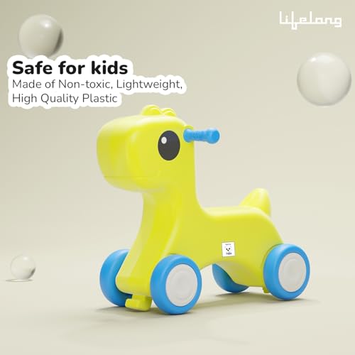 Image of Lifelong Cuppy Horse Ride On for Kids 1+ Years|Sturdy & Round Edges Push Ride|Safe & Durable|Load Capacity 35kg|Indoor & Outdoor Play Toy Vehicle for Boys & Girls|Fun & Engaging Toddler
