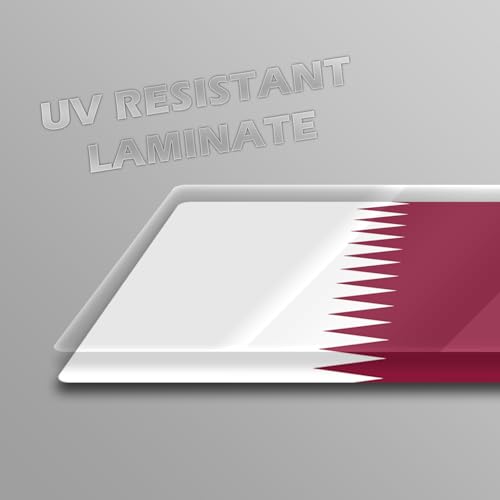 Image of World Country Flag Decal Stickers - Two Pack - for Cars Windows Bumpers Laptops Tablets Tumblers Cups Walls (Qatar)