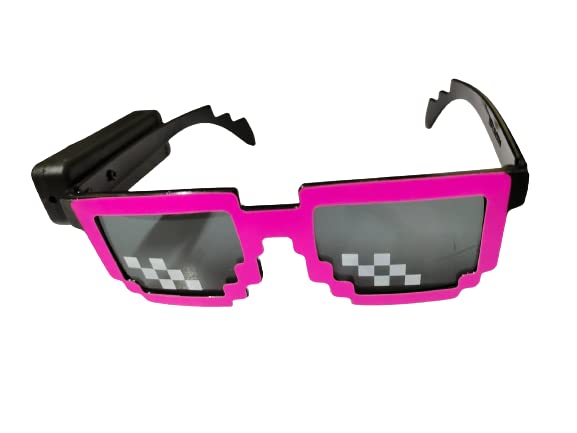 AUXA Led Pixel Glasses Led Party Goggles Eyewear Glasses Wireless Battery Operated Neon Tube Led Eyewear Party Glasses for Adults 1pc