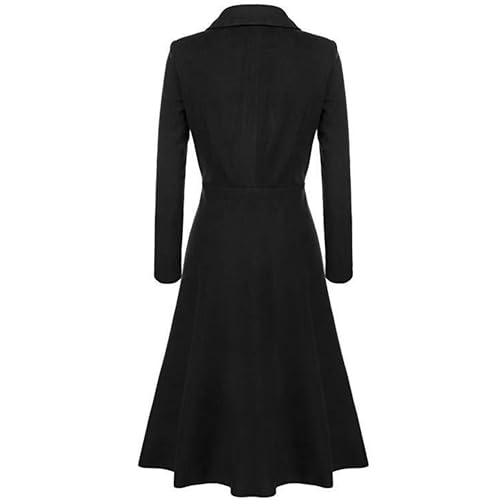 Maiyifu-GJ Women's Winter Warm Wool Dress Overcoat Notch Lapel Single Breasted Coat Elegant Lapel Long Trench Coat Jacket2