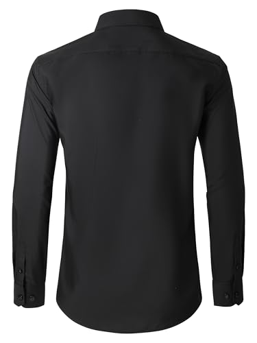 Ruisin Soft Wrinkle-Free Men's Dress Shirts Solid Long Sleeve Formal Shirt Business Casual Button Down Shirts Tall XXS-6XL2