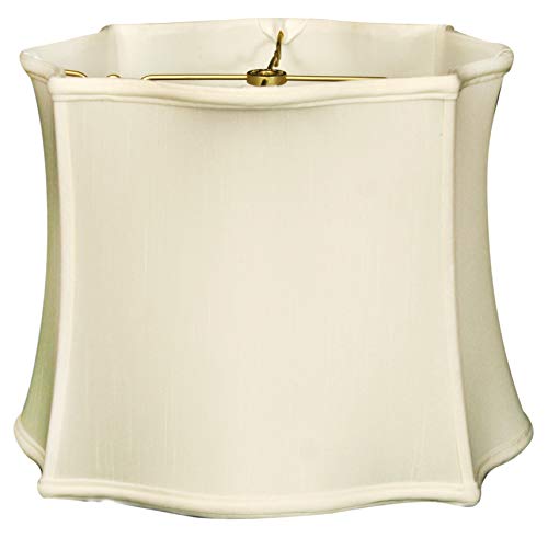 Royal Designs Fancy Square Cut Corner Basic Lamp Shade, White, 11" x 17" x 15", BS-746-14WH