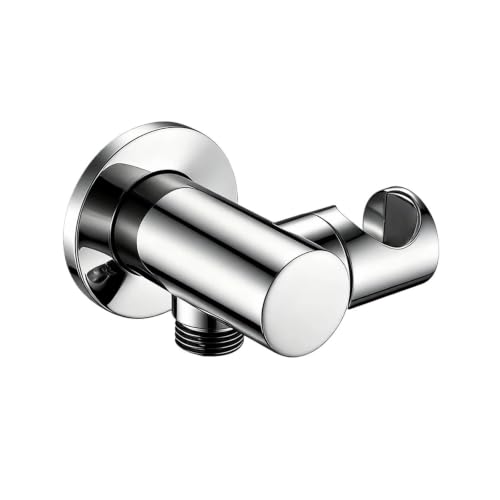 Connecteur coudé de douche en laiton massif chromé haute durabilité pour salle de bain