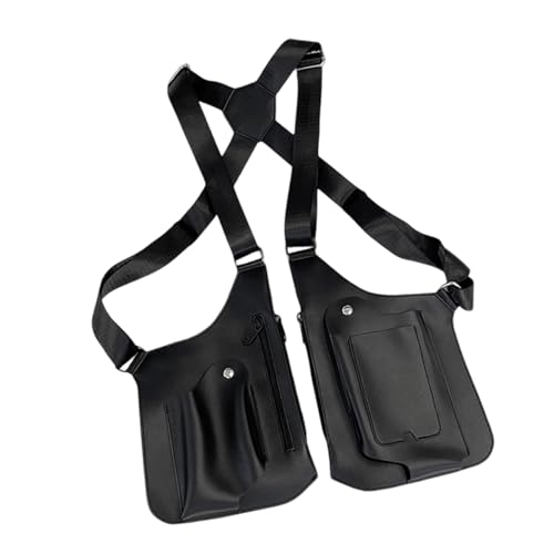 Mochila de hombro oculta de PU de alta resistencia con correa ajustable para viaje cómodo 6