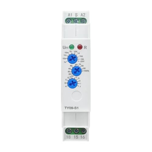 Relais temporisé multifonction TY09-S1 S2 large plage de tension 12-240V rail DIN 16A
