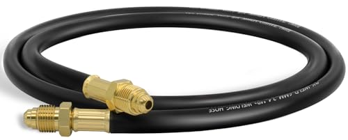 RX WELD Argon Hose 5FT, Inert Gas Hose for MIG/TIG Welder, 5/8″-18 UNF Rubber Welding Gas Hose for Argon/CO2 Regulator, 300 PSI Max Pressure (5FT, Black) by RX WELD - Used condition - US$13.50
