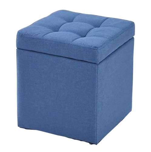Chaise avec antidérapant pouf de rangement coton et lin - 2