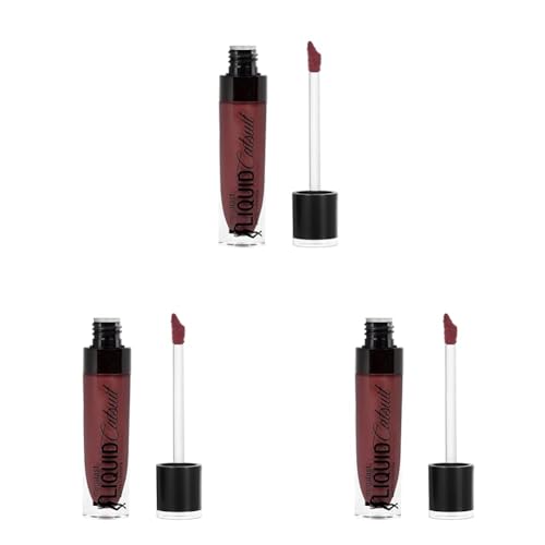 wet n wild Megalast Catsuit Matte Liquid Lipstick, Red Give Me Mocha | Lip Color Makeup | Moisturizing | Creamy | Smudge Proof (Pack of 3)