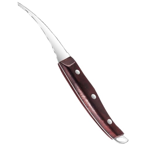 BESPORTBLE Sbucciatore per Gamberetti Portatile in Acciaio Inox Manico in Legno, Strumento Pratico per Casalinghe e Chef in Cucina Professionale