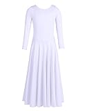 vestido blanco niña ibicenco Adecuado para el culto alabanza, danza litúrgica moderna, ceremonias, etc