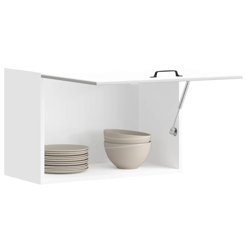 vidaXL Armoire Murale de Cuisine Lucca Blanc Bois d'ingénierie, Meuble Mural de Cuisine, Armoire pour Mur de Cuisine, Armoire Murale avec Portes