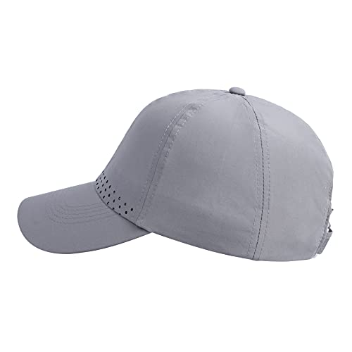 Women Quick Drying Baseball Cap Sun Hats Mesh Lightweight Uv Protection For Outdoor Sports - Multiple Colors (#2 Light Gray) #TOP1