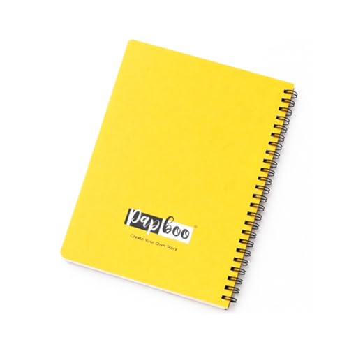 Image of PAPBOO A5 Handy, Joy, Easy to Carry Spiral Wiro Notebook : 100 GSM Natural Shade Paper, Dot Grid, 120 Pages, Journal, Diary, Gift