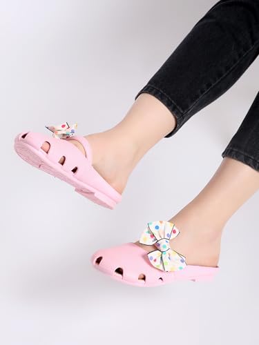 Image of CASSIEY Fashion Slippers For Women slipper Printed Bow design Slip on Flat Sandals