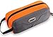 GOX Premium Toiletry Bag, Dopp Kit Case For Travel, Multifunction Cosmetics Organizer Pouch (Grey/Orange)