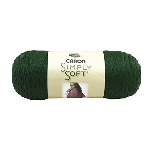 Image of Caron Simply Soft Dark Sage Yarn - 3 Pack of 170g /6oz - Acrylic - 4 Medium (Worsted) - 315 Yards - Knitting /Crochet