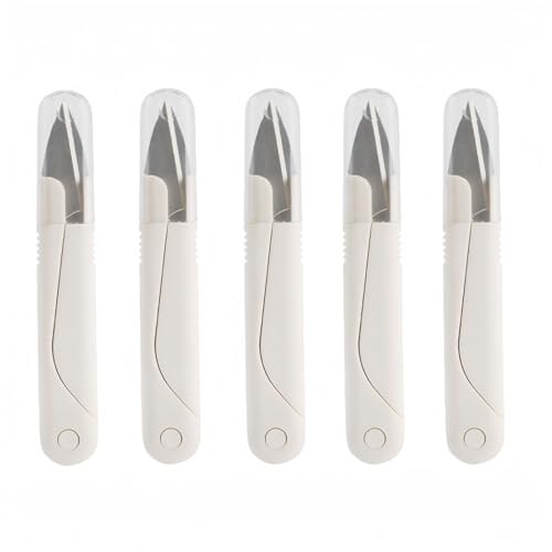 TIKMNO Compact, Ergonomic, Stylish Sewing Scissors Thread Snips with Cover,