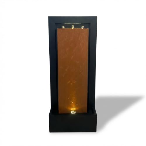 XBrand 47.2” Zinc Metal Water Fountain – Modern Freestanding Indoor