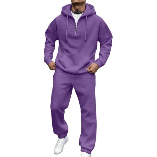 Mens Sweatsuits 2 Piece Set Oversized Ligh Weight Training Jogging Suits - image 1