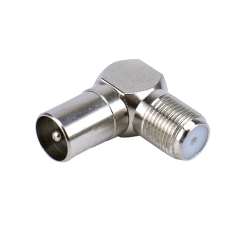 1 connecteur femelle-mâle pour câble TV angle droit 90 degrés FK-TVJ x1