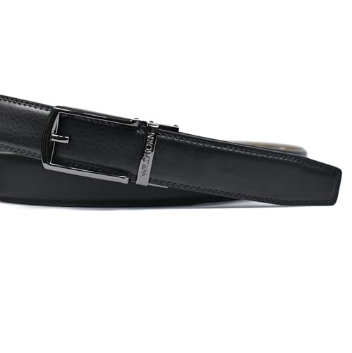 Image of WildHorn Men's Genuine Leather Belt for Men| Premium Auto-Lock Buckle | Adjustable up to 48 inch | Formal & Casual Wear | Micro-Adjust Fit | Stylish Gift Box Included
