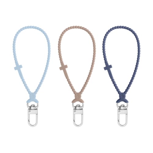 Image of Ryan & Rose Jesus Loop - Cross Keychain Wristlet Keychain Christian Keychain - Keychain Accessories Key Chains Women