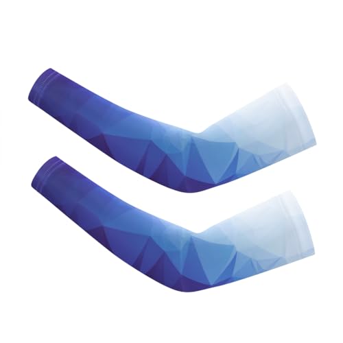 WeimoMonkey Arm Sleeves For Kids,Youth Oversleeve Basketball Cycling Baseball Football Compression Sleeve Sun Protection UV Cooling Arm Cover Blue White,YM