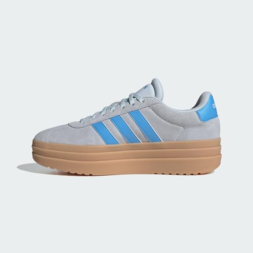 Image of adidas Womens Vl Court Bold Lace Up Sneakers Shoes Casual - Pink