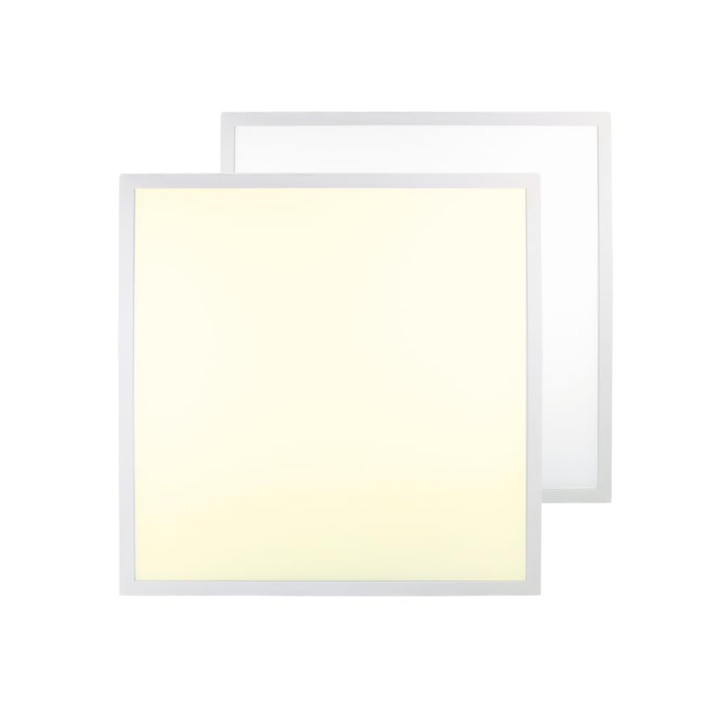 LUXULA 2x LED Panel 62x62cm Rasterleuchte - 36W 3600lm - 3000K Warmweiß - flimmerfrei - mit Netzteil 230V - LED Deckenleuchte für Rasterdecke - Einlegeleuchte Büroleuchte Gewerbe