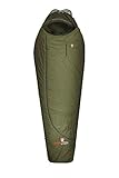 Grüezi bag Biopod Wolle Survival 185 Schlafsack, Almwolle-Füllung, 215x78x50cm, 1200g, Packmaß Ø27x23cm, Camping/Hütte/Zelten, bis 185 cm Körpergröße