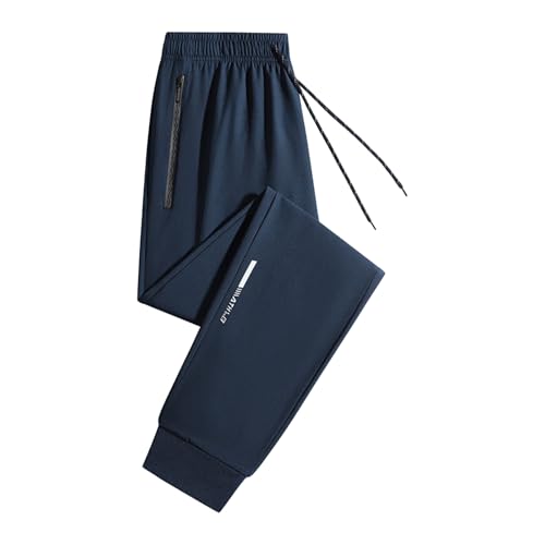 Sinzelimin Men Sport Pants Fashion Solid Color Elastic Waist Drawstring Cropped Sweatpant Loose Comfy Jogger Running Trouser2