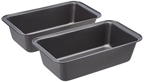 Comparison: Best Oven For Bread Baking 11 Amazon Basics Rectangular Baking Bread Loaf Pan, 9.5 x 5 Inch, Set of 2, Gray