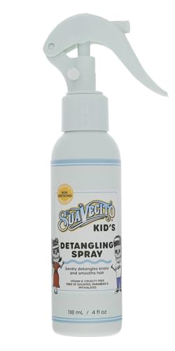 Image of Suavecito Kid's Detangling Spray 4 oz - Nourishing & Gentle Plant Based Detangler, Calming Chamomile Scent - Free of Sulfates, Parabens, and Phthalates - Cruelty Free