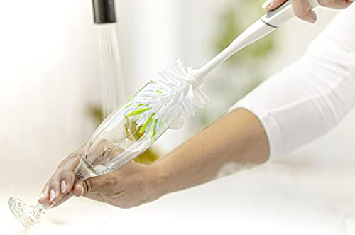 Image of Scotch-Brite Glass and Water Bottle Brush, Long-Lasting,Safe on Glassware, Shaker Bottles, Food Processors, & More, Non-slip handle, Durable, Reusable, Clean in Top Rack of Your Dishwasher (Pack of 2)