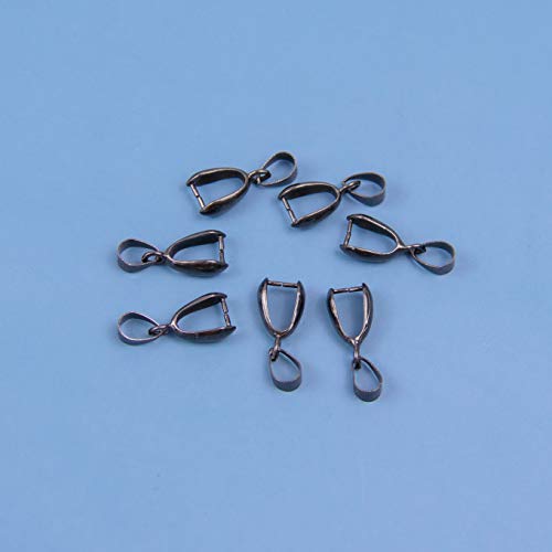 AUEAR, 120 Pack Jewelry Making Supplies Beads Metal Clip Buckle Bead Pendant Connector Pinch Bail Clasp Dangle Findings for Buckles Charm Connection