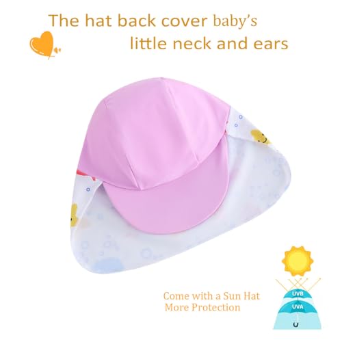 Image of UMELOK Baby Girl Swimsuit Infant UPF 50+ Bathing Suit Size Months