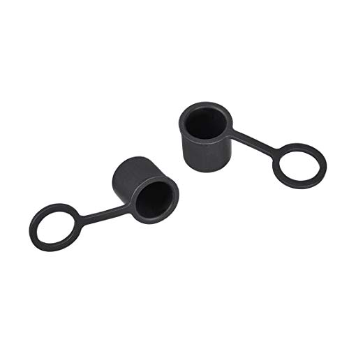 Tapón de silicona RCA uxcell negro contra oxidación de conectores de sonido 3