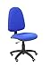 Piqueras y Crespo 04CP - Sedia ergonomica da ufficio, con meccanismo di contatto permanente, regolabile in altezza e ruote per parquet blu