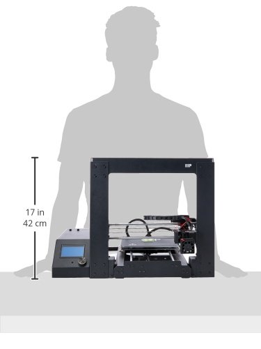 Monoprice Maker Select 3D Printer v2 with dimensions overlay