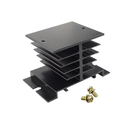 Disipador de calor para relé SSR monofásico diseñado para paneles eléctricos negros