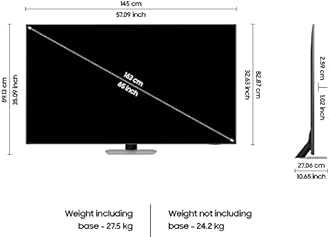 Samsung 163 cm (65 inches) 4K Ultra HD Smart Neo QLED TV QA65QN90CAKLXL (Carbon Silver)