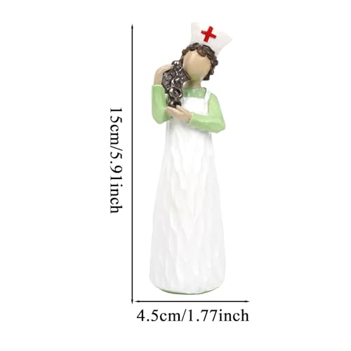 Statue d'infirmière miniature stable pour décoration de bureau