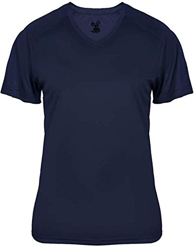 Badger Sports Ultimate Ladies' V-Neck Tee Navy Medium