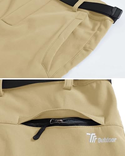 Gopune メンズ アウトドア 防寒裏フリースパンツ M