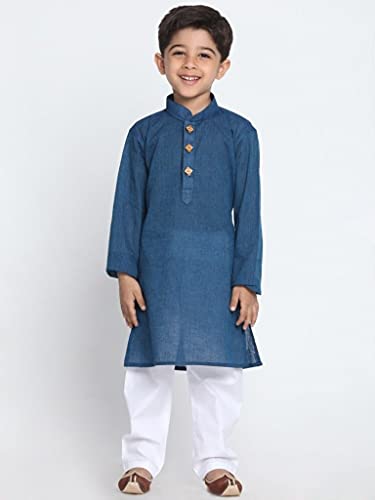 Image of VASTRAMAY Boys Cotton Regular Fit Solid Regular Kurta