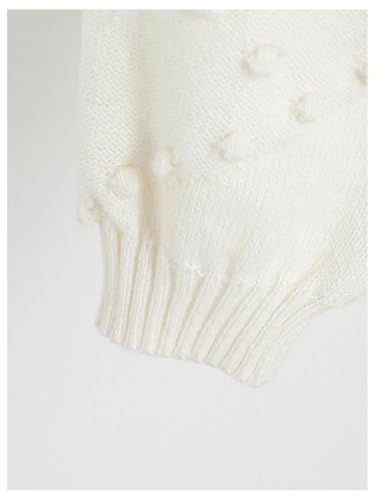 Girl's Polka Dots Cardigan Button Down Cute V Neck Long Sleeve Knit Outerwear Coat4