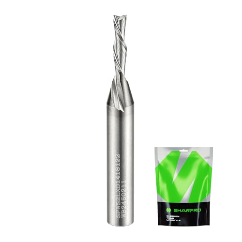 1/8 Router Bits 1/4 Shank Spiral Downcut Router Bit 1/8 Inch CNC Router Bits Down Cut End Mills 1/4 Shank Solid Carbide Endmills Ideal for Wood Inlay Grooving 1/2 CL 2 OVL