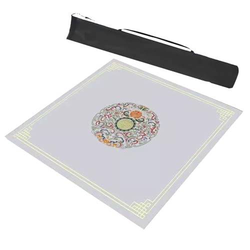 Mahjong Mat con Bolsa, Antideslizante, 60x60cm