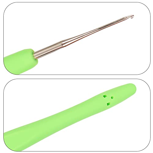 Coopay Small Crochet Hooks 2 Pack, 0.6mm Fine Thin Steel, Ergonomic for Dreadlocks & Locking Hair, UK Size - Image 4