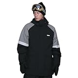 PONTAPES(ポンタぺス) スノーボードウェア メンズ レディース ジャケット 単品 カーゴジャケット XS-XXL 耐水圧20,000mm POJ-426 ブラック2 Sサイズ スノーウェア スノボウェア スキーウェア ウエア